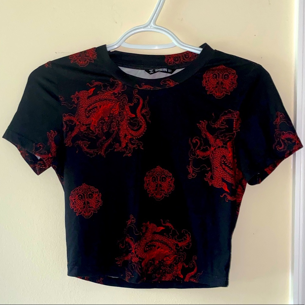 Dragon Graphic Crop Top